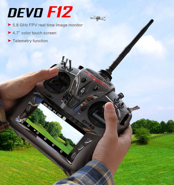Radiocomando Walkera Devo F12 con FPV a 5.8 GHz - HobbyMedia