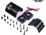 Dissipatore alluminio per motori 1:8 doppia ventola Tornado - Yeah Racing 