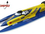 Motoscafo radiocomandato: Vantex F1 1300GP Rainbow Team con radiocomando Skyon SID 3 FHSS-D