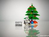 LEGO - Auguri di Natale realizzati con i mattonici colorati