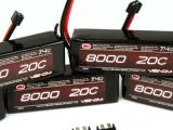 Batterie LiPO Venom 20C 2S 8000mAh 7.4V con Universal Plug System